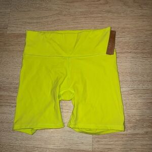 SKIMS Neon Yellow Bike Shorts